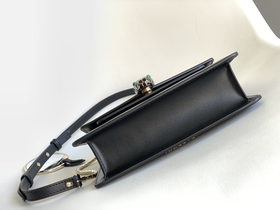 Bvlgari Serpenti Forever Small Crossbody Bag Black